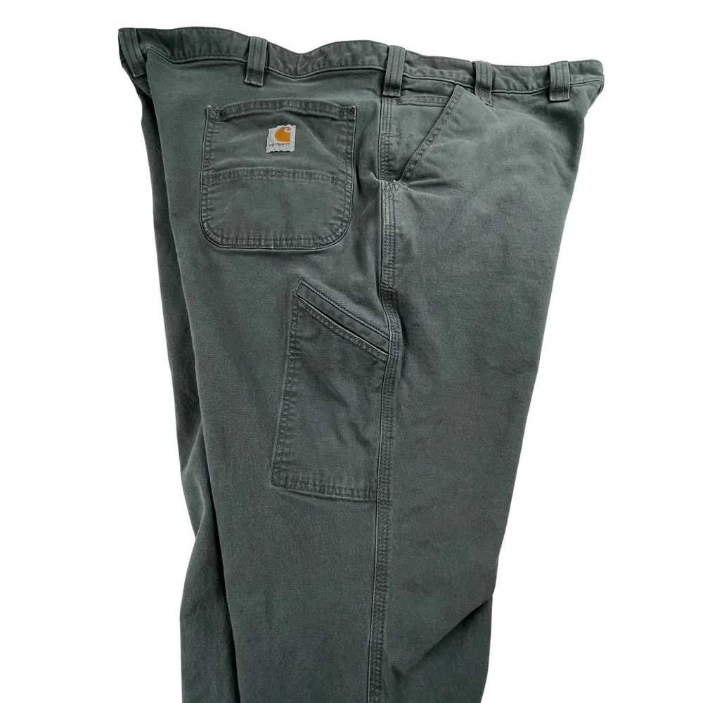 Carhartt Men 44x30 (42x28) Relaxed Fit Canvas Work Pants Utility 102291-039 Gray